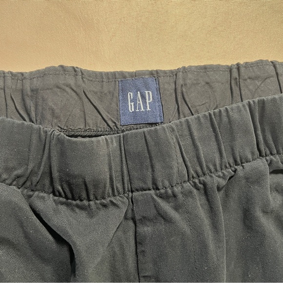 GAP Twill Cargo Pants Black Size XL Pull On Elastic Waist Casual Pockets NWT - Picture 13 of 15